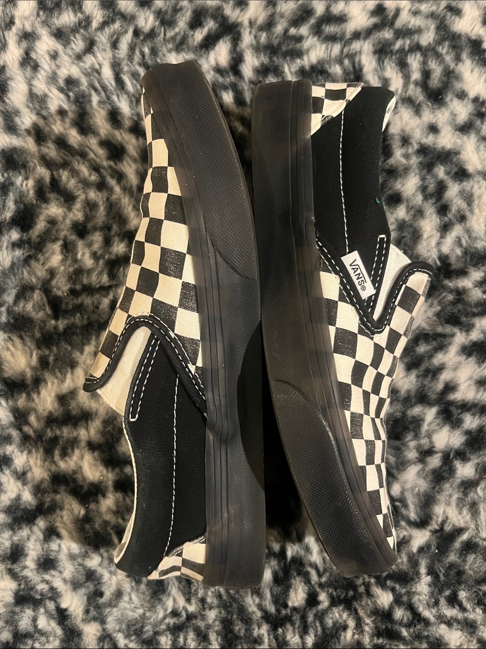 Vans Checkerboard Slip On Sneakers Black & White
